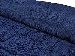 Hoogpolig vloerkleed - Salem Natural Cotton Shaggy (donkerblauw)
