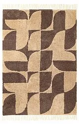 Hoogpolig vloerkleed - Siberia Natural Cotton Shaggy (beige/bruin)