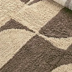 Hoogpolig vloerkleed - Siberia Natural Cotton Shaggy (beige/bruin)