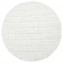 Ronde vloerkleden - Willow Natural Cotton Shaggy (offwhite)