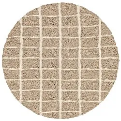 Rond vloerkleed - Zola Natural Cotton Shaggy (beige)