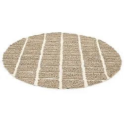 Rond vloerkleed - Zola Natural Cotton Shaggy (beige)