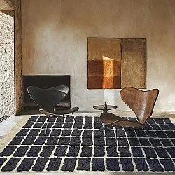 Hoogpolig vloerkleed - Zola Natural Cotton Shaggy (donkergrijs)