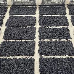 Rond vloerkleed - Zola Natural Cotton Shaggy (donkergrijs)