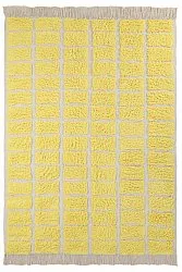 Hoogpolig vloerkleed - Zola Natural Cotton Shaggy (geel)