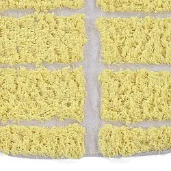Rond vloerkleed - Zola Natural Cotton Shaggy (geel)