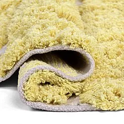 Rond vloerkleed - Zola Natural Cotton Shaggy (geel)