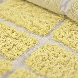 Rond vloerkleed - Zola Natural Cotton Shaggy (geel)