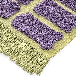 Hoogpolig vloerkleed - Zola Natural Cotton Shaggy (paars)