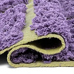 Hoogpolig vloerkleed - Zola Natural Cotton Shaggy (paars)