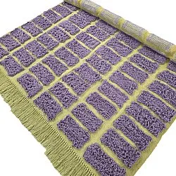 Hoogpolig vloerkleed - Zola Natural Cotton Shaggy (paars)