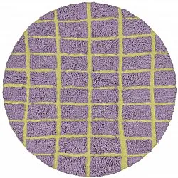 Rond vloerkleed - Zola Natural Cotton Shaggy (paars)
