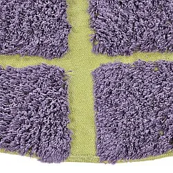 Rond vloerkleed - Zola Natural Cotton Shaggy (paars)