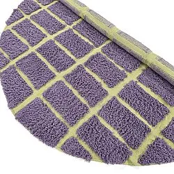 Rond vloerkleed - Zola Natural Cotton Shaggy (paars)