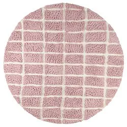 Rond vloerkleed - Zola Natural Cotton Shaggy (roze)
