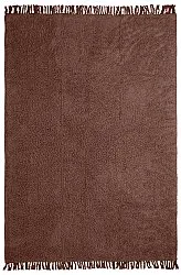Hoogpolig vloerkleed - Alba Natural Cotton Shaggy (bruin)