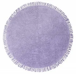 Ronde vloerkleden - Alba Natural Cotton Shaggy (paars)
