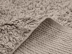 Hoogpolig vloerkleed - Alba Natural Cotton Shaggy (taupe)