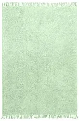 Hoogpolig vloerkleed - Alba Natural Cotton Shaggy (licht groen)