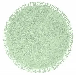 Ronde vloerkleden - Alba Natural Cotton Shaggy (licht groen)