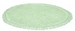 Ronde vloerkleden - Alba Natural Cotton Shaggy (licht groen)
