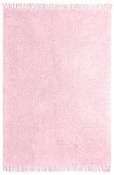 Hoogpolig vloerkleed - Alba Natural Cotton Shaggy (lichtroze)