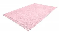 Hoogpolig vloerkleed - Alba Natural Cotton Shaggy (lichtroze)