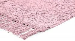Hoogpolig vloerkleed - Alba Natural Cotton Shaggy (lichtroze)