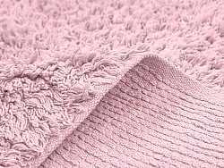 Hoogpolig vloerkleed - Alba Natural Cotton Shaggy (lichtroze)