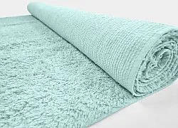 Hoogpolig vloerkleed - Alba Natural Cotton Shaggy (turkoois)