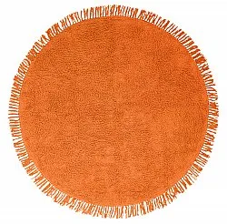 Ronde vloerkleden - Alba Natural Cotton Shaggy (oranje)
