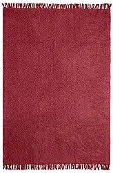 Hoogpolig vloerkleed - Alba Natural Cotton Shaggy (bordeaux)