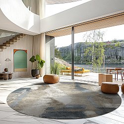 Rond vloerkleed - Arwen (blauw/multi)