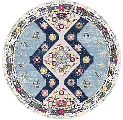 Rond vloerkleed - Mazzarino (blauw/multi)