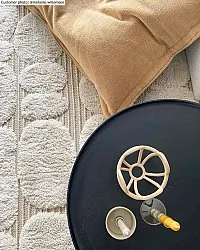 Hoogpolig vloerkleed - Fondi (beige)