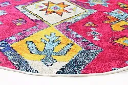 Rond vloerkleed - Misare (roze/multi)
