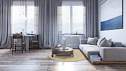 Rond vloerkleed - Myra (beige/geel)