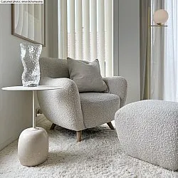 Hoogpolig vloerkleed - Kanvas (beige)