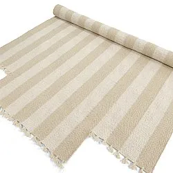 Onregelmatig wollen tapijt - Kystaro (crème/beige)
