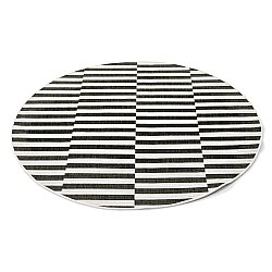 Rond vloerkleed - Indoor/Outdoor Otto (zwart)