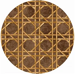 Rond vloerkleed - Pachino (bruin/goud)