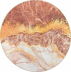 Rond vloerkleed - Padova (roze/multi)