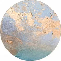 Rond vloerkleed - Pescia (blauw/multi)