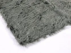 Hoogpolig vloerkleed - Pomaire (grijs/groen)