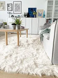 Hoogpolig vloerkleed - Pomaire (wit)