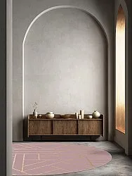 Rond vloerkleed - Marino (roze)