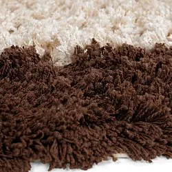 Rond vloerkleed - Sagres Natural Cotton Shaggy (off-white/bruin)