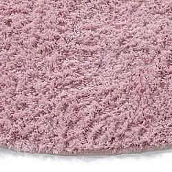 Hoogpolig vloerkleed - Amira Natural Cotton Shaggy (roze)