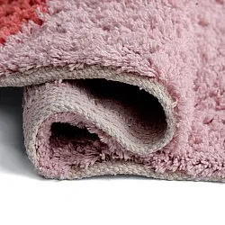 Hoogpolig vloerkleed - Amira Natural Cotton Shaggy (roze)