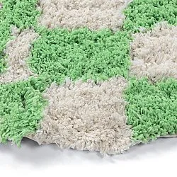 Rond vloerkleed - Atrani Natural Cotton Shaggy (groente)